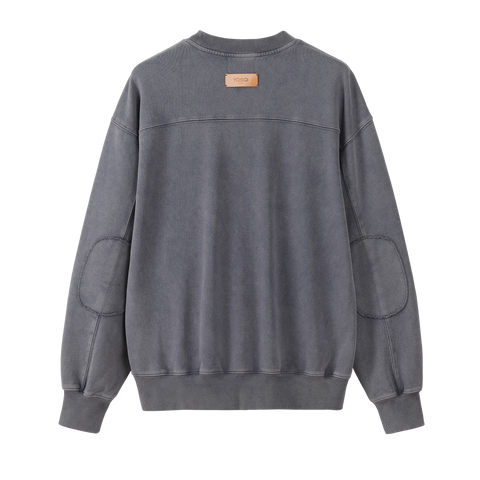 Leather Patch Sweater