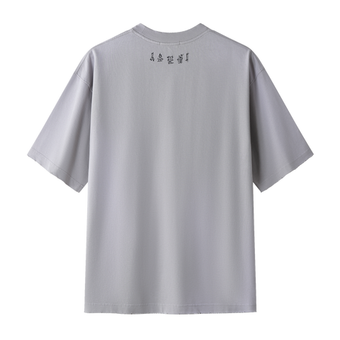 'Art Icon' Baggy Fit Grey T-Shirt