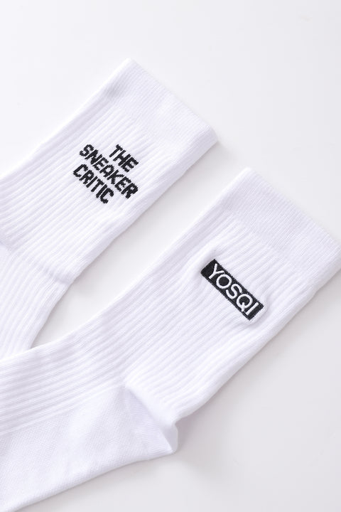 Yosqi X The Sneaker Critic Socks (White) (3 Pack)