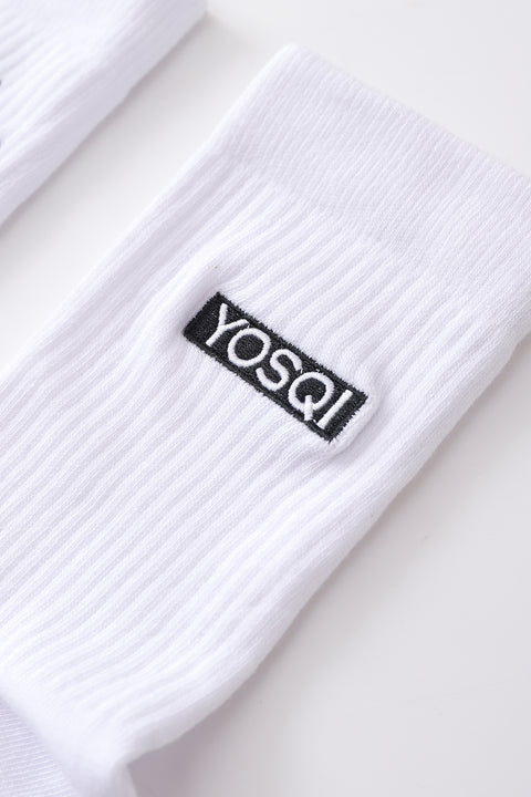 Yosqi X The Sneaker Critic Socks (White) (3 Pack)
