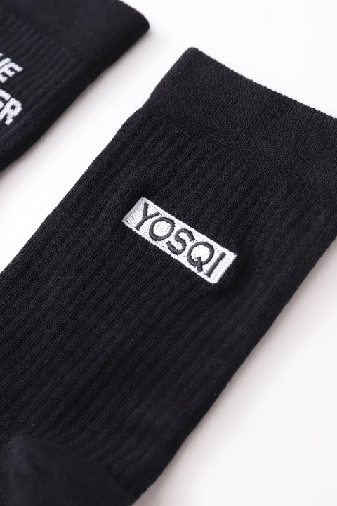 Yosqi X The Sneaker Critic Socks (Black) (3 Pack)