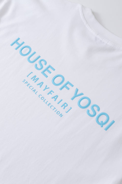 Mayfair Tee (Blue Rock Print)