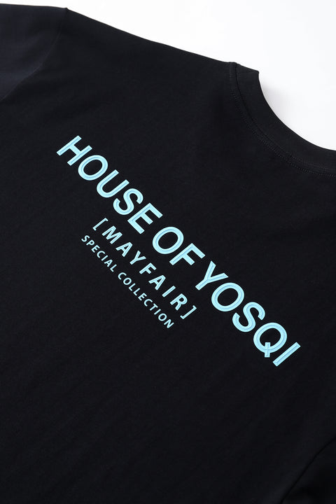Mayfair Tee (Blue Rock Print)