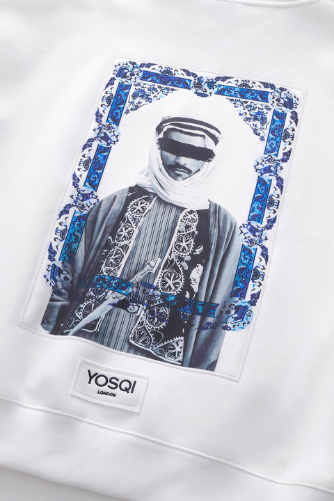 "Arabian Portrait " Patch Oversized Hoodie