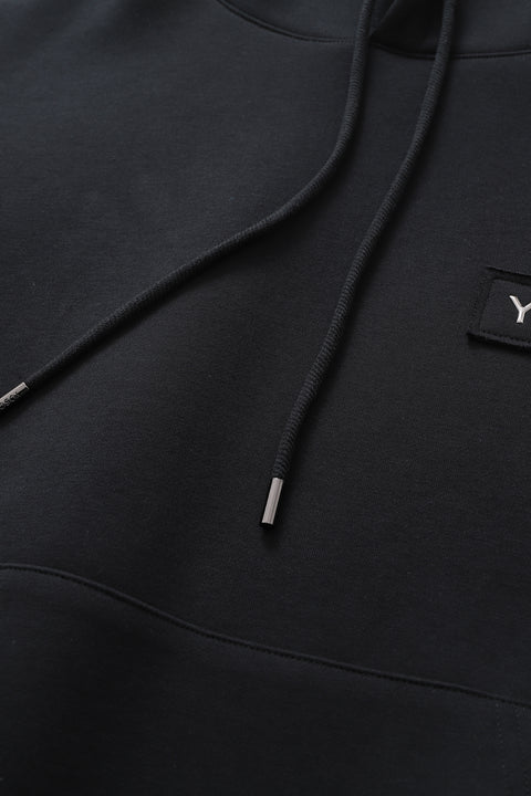 Metallic Embossed Patch Hoodie