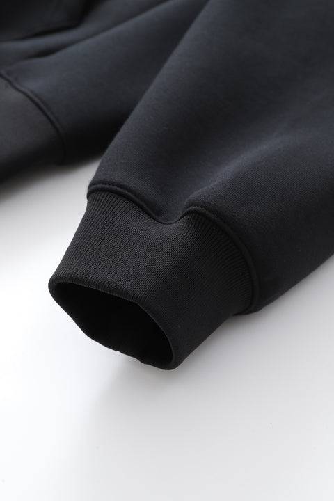 Metallic Embossed Patch Hoodie