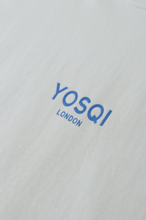 Mayfair Tee (Grey / Blue Rock Print)