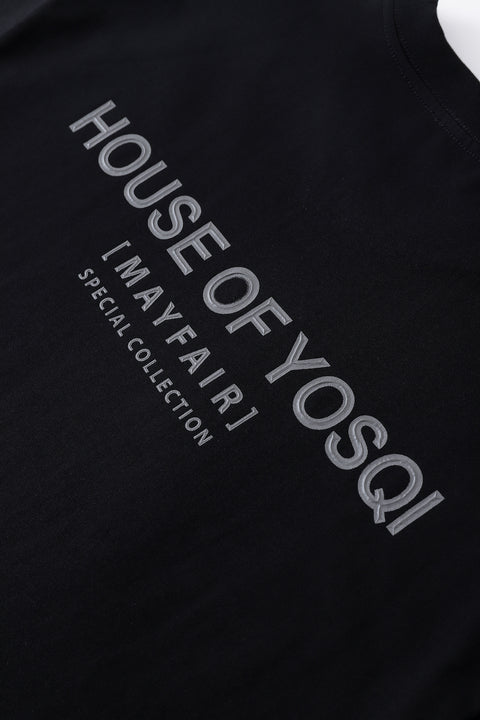 Mayfair Tee (Black / Grey Rock Print)