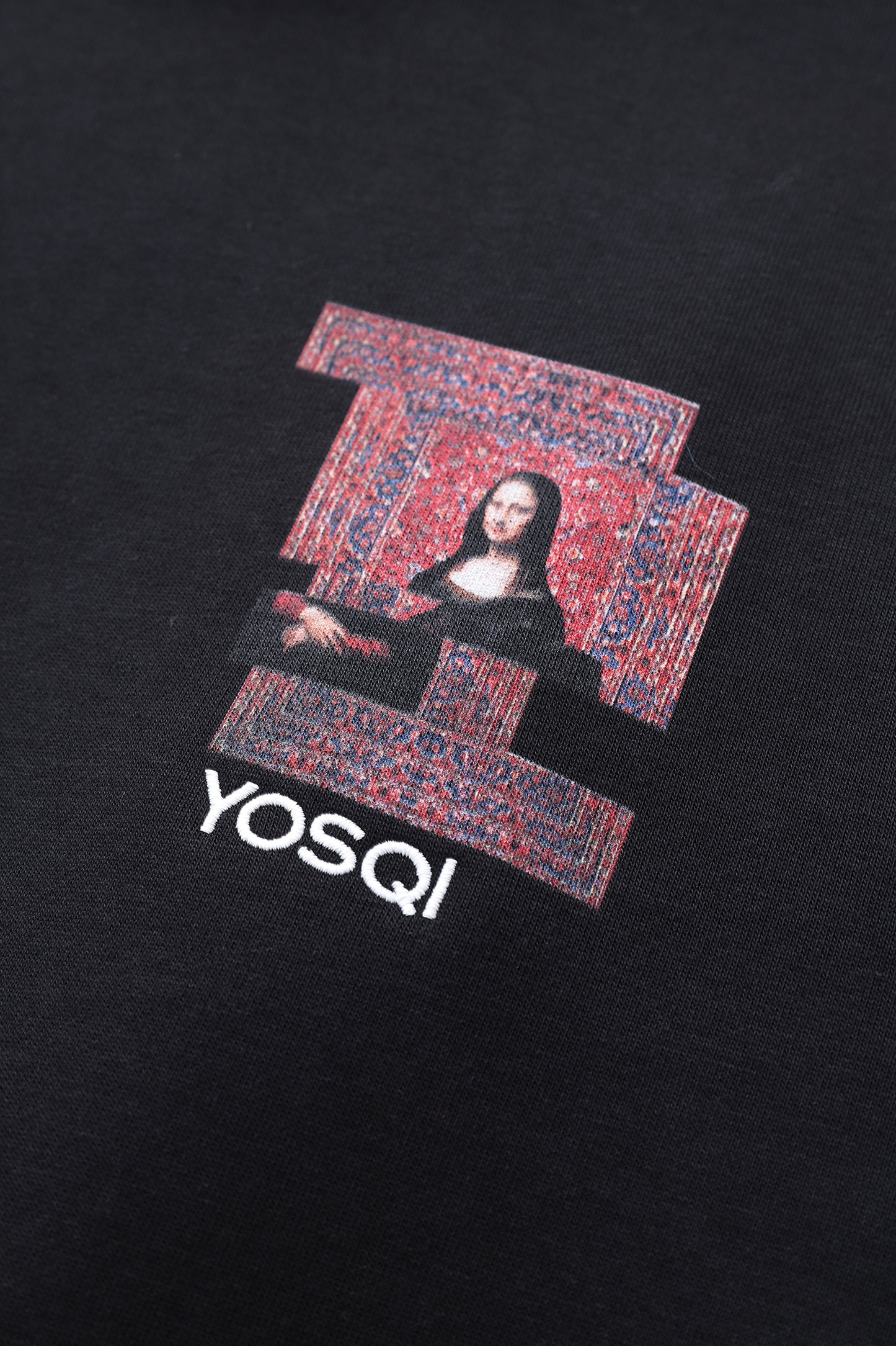 Yosqi Mona Lisa Oversized  Hoodie- Black