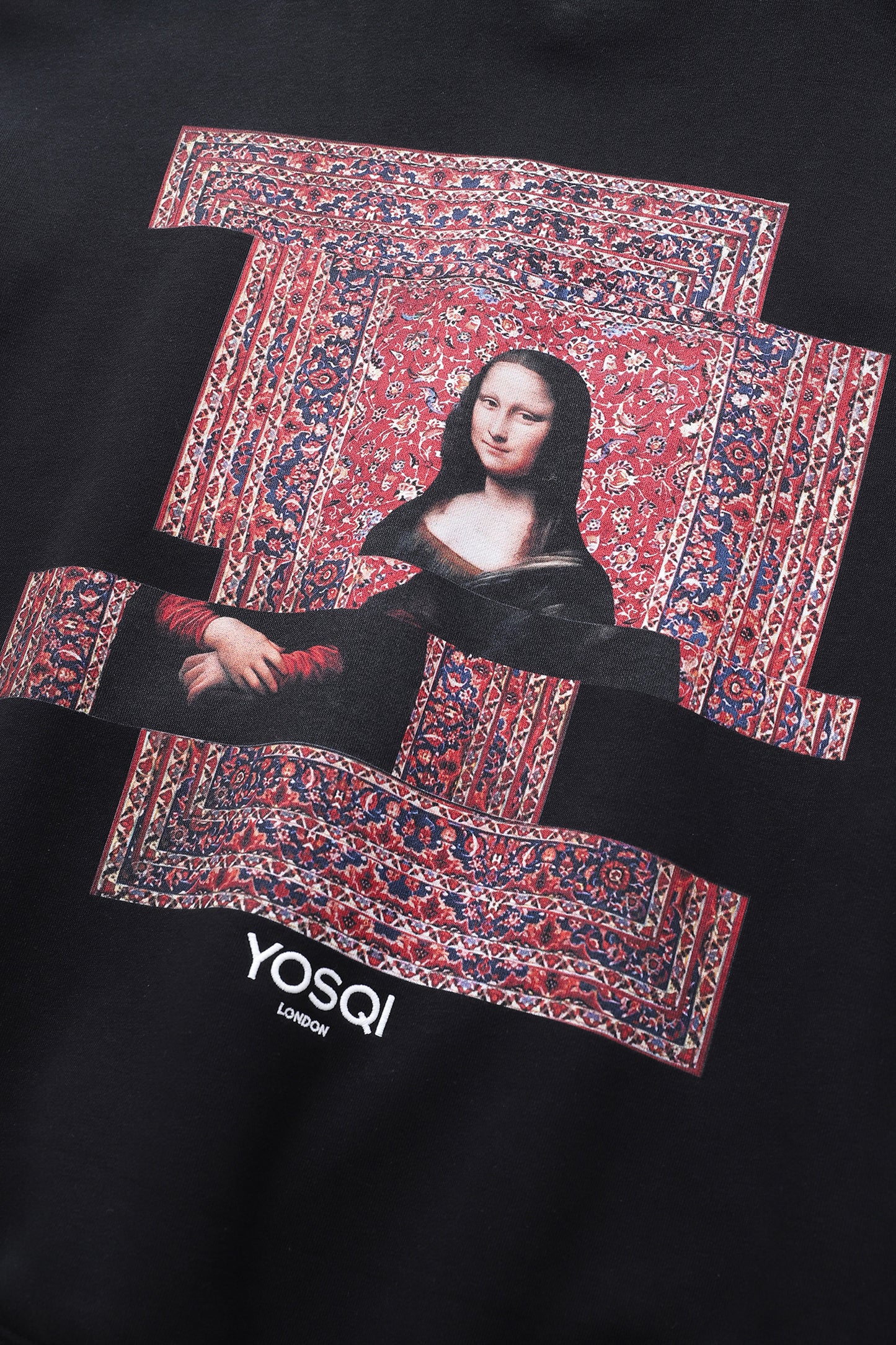 Yosqi Mona Lisa Oversized  Hoodie- Black