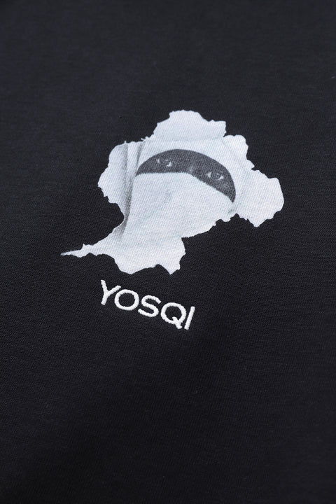 YOSQI Hidden Face Oversized Hoodie