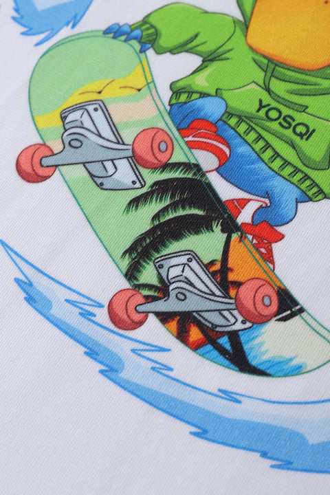 Kids Skating Mascot Tee