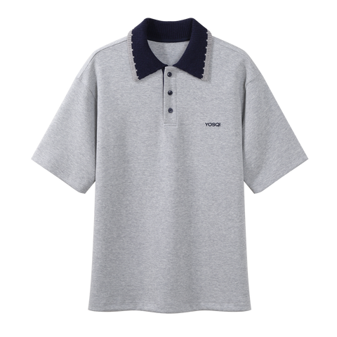 Knitted Collar Polo Tee