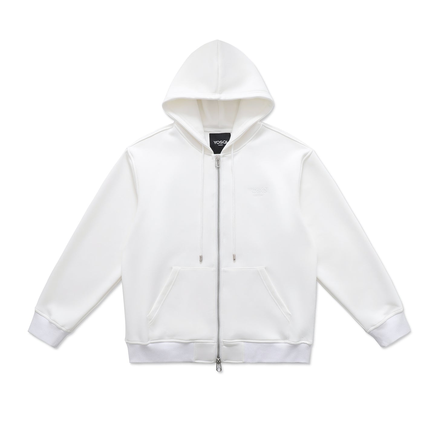 Yosqi London Zipped Hoodie(White)