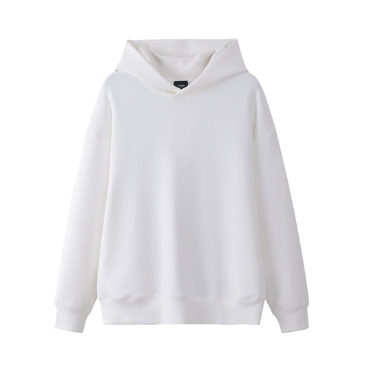 YOSQI Embossed Metal Logo Hoodie(White)