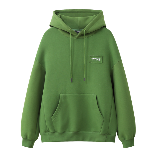 "Vibe Different" Patch Oversized Hoodie-Green