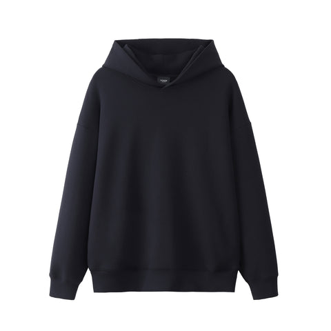 YOSQI Embossed Metal Logo Hoodie(Black)