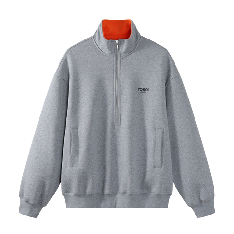 Contrast Collar Half-Zip