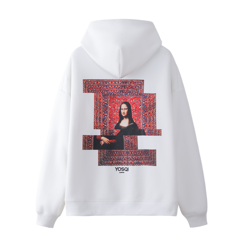 Yosqi Mona Lisa Oversized  Hoodie- White