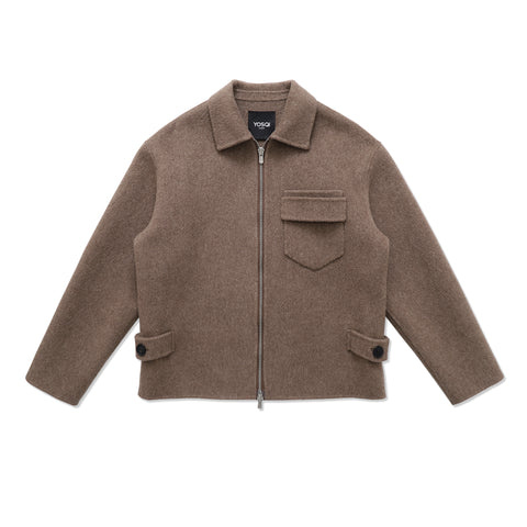 Beige Wool Pocket Jacket