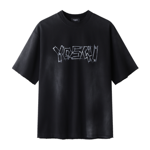 "Art Icon" Baggy Fit Washed Black T-Shirt