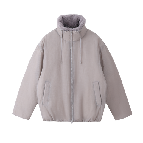 Shield Puffer Jacket with Faux Fur Collar