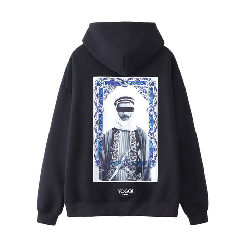 214-YOSQI "Arabian Portrait " Patch Oversized Hoodie