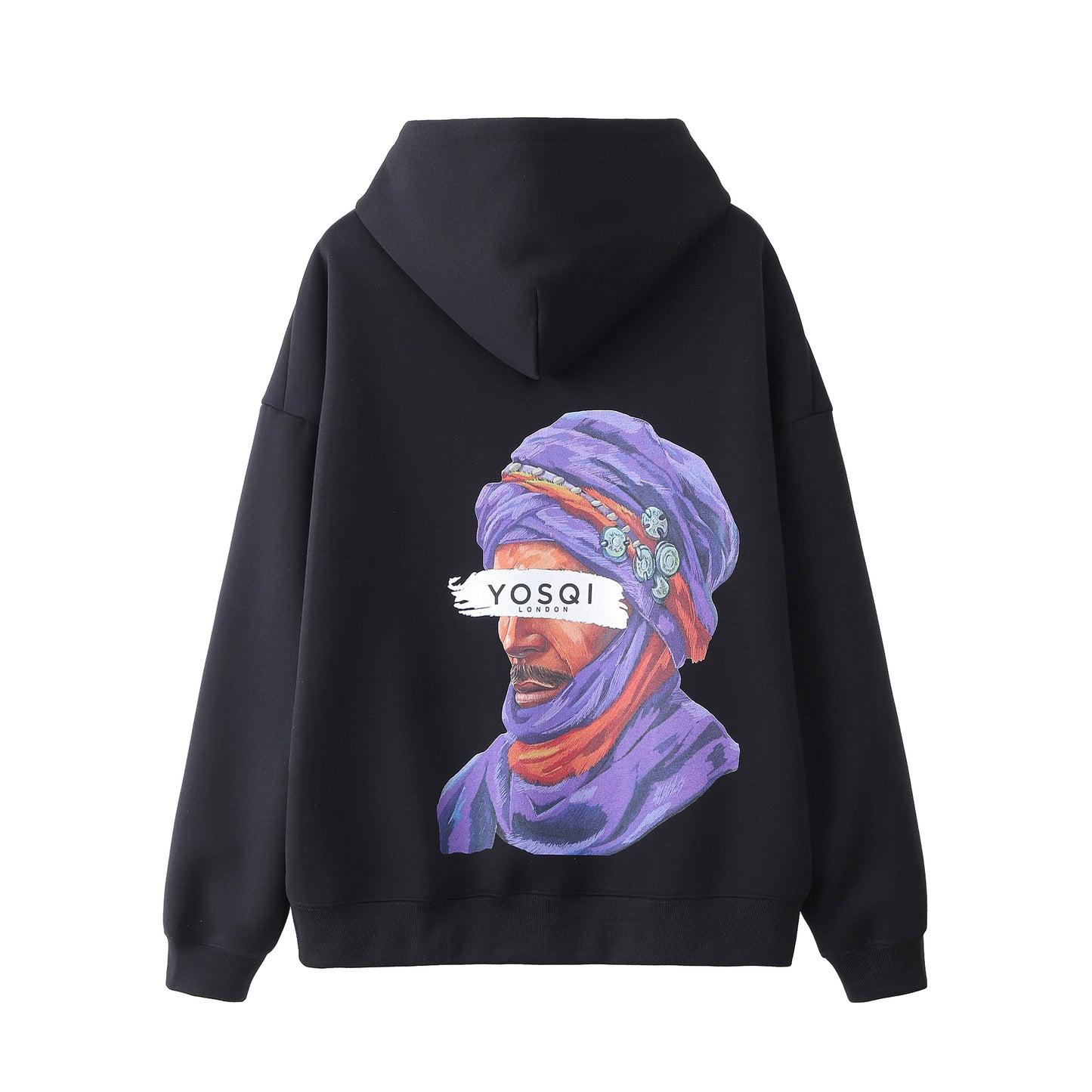 YOSQI Purple Arab Hoodie- Black