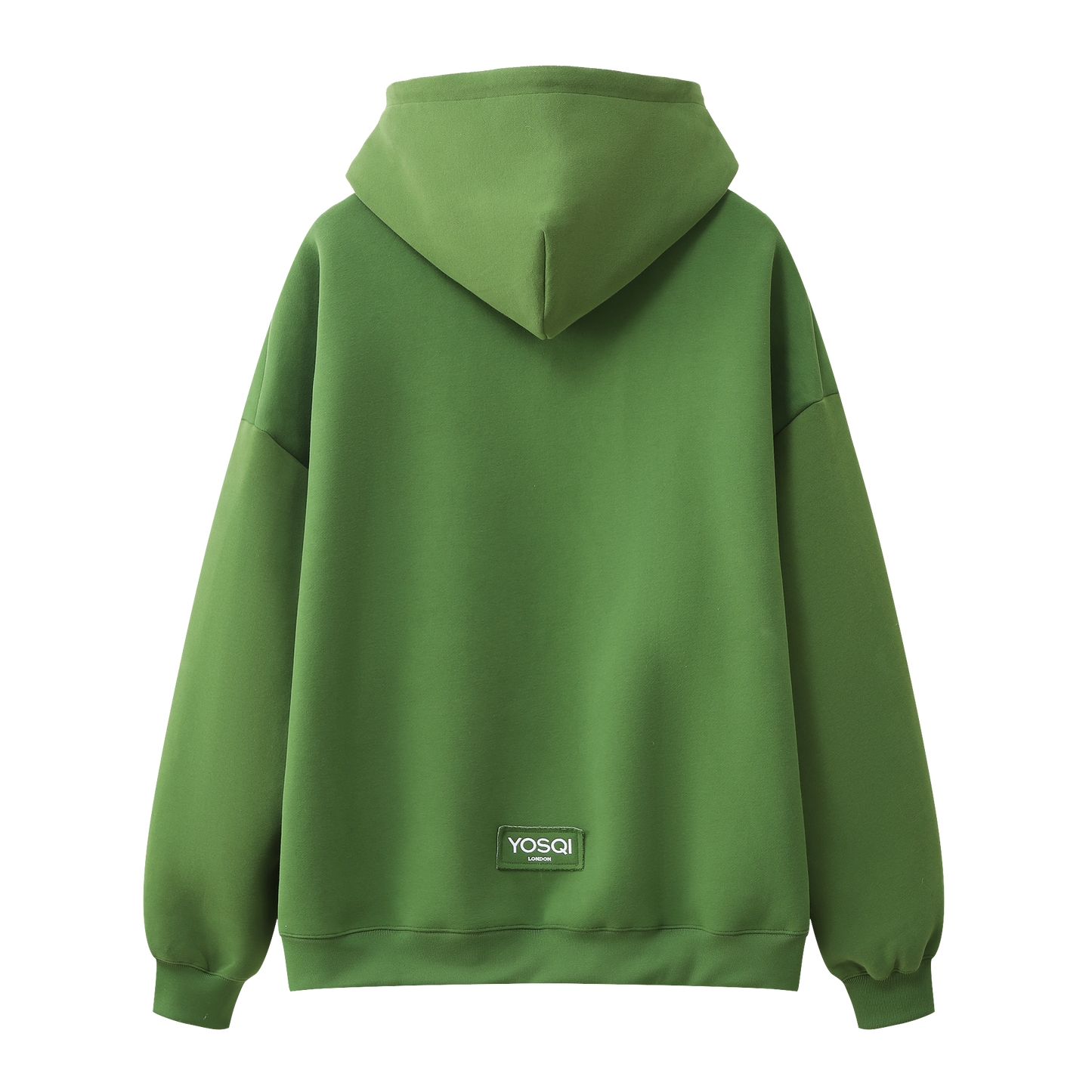 YOSQI Logo Patch Oversized Hoodie-Green