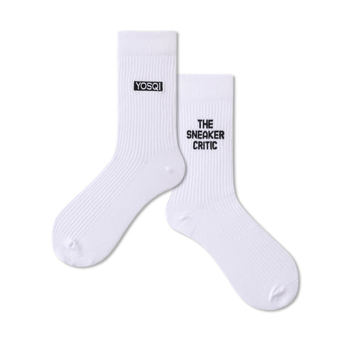 Yosqi X The Sneaker Critic Socks (White) (3 Pack)