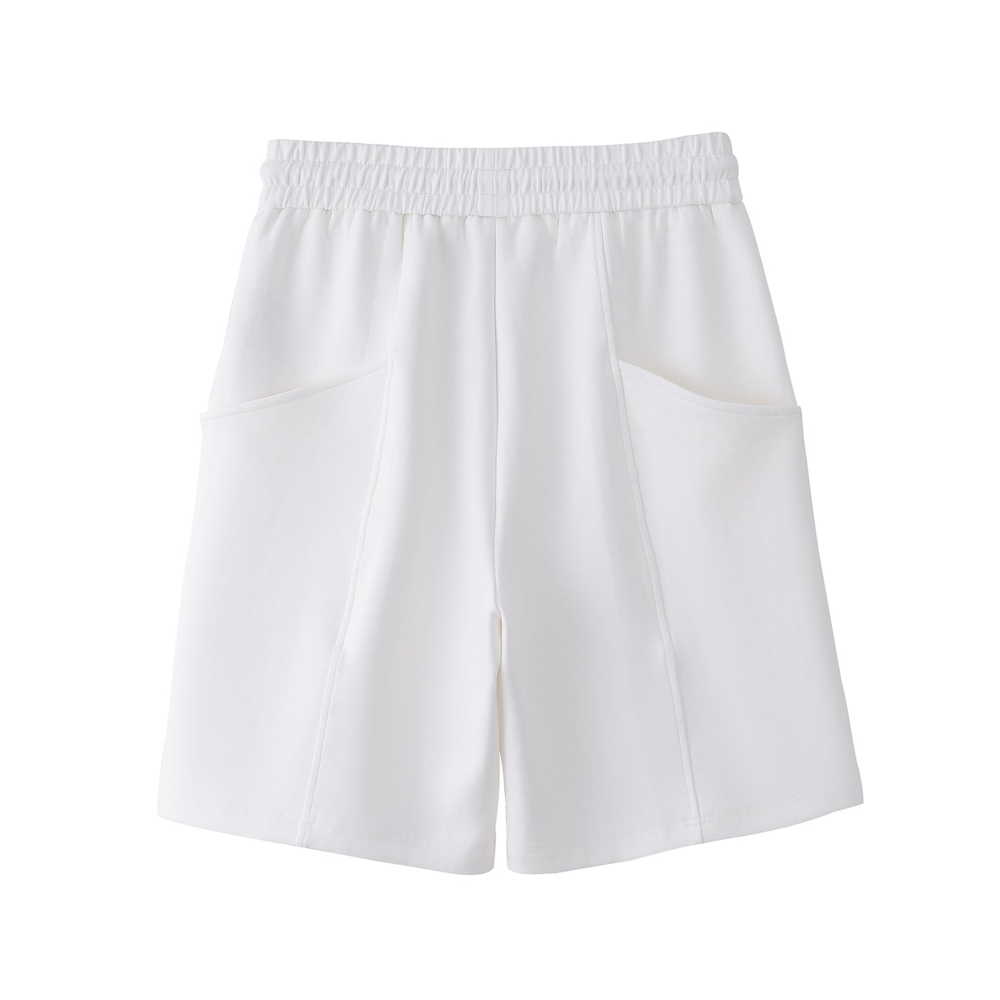 Embrossed YOSQI Metal logo Shorts (White)