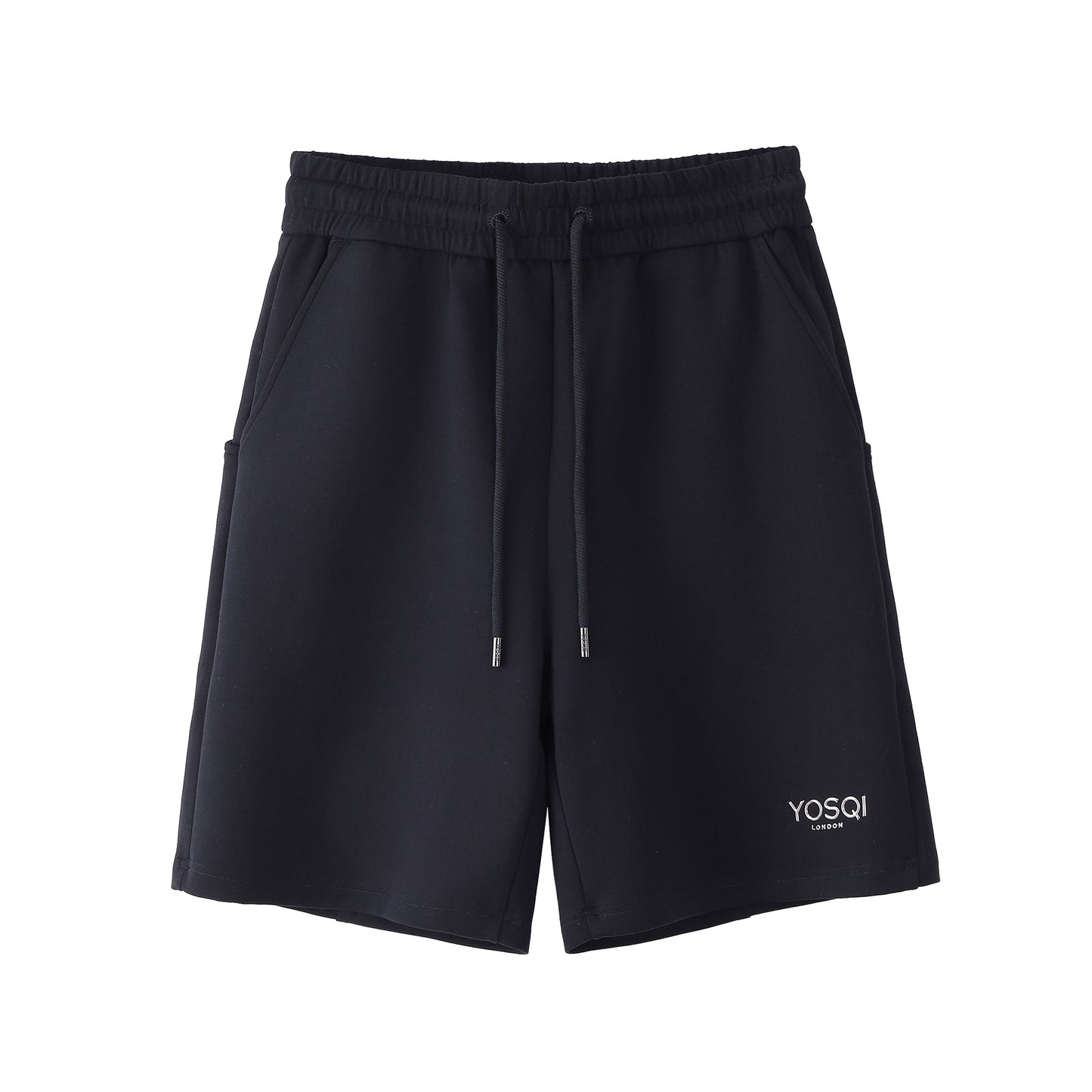 Embrossed YOSQI Metal logo Shorts (Black)