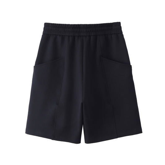 Embrossed YOSQI Metal logo Shorts (Black)