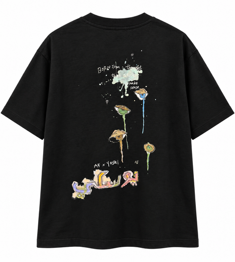 A Thought that refuses to make sense hand-painted tee