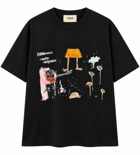 A Thought that refuses to make sense hand-painted tee