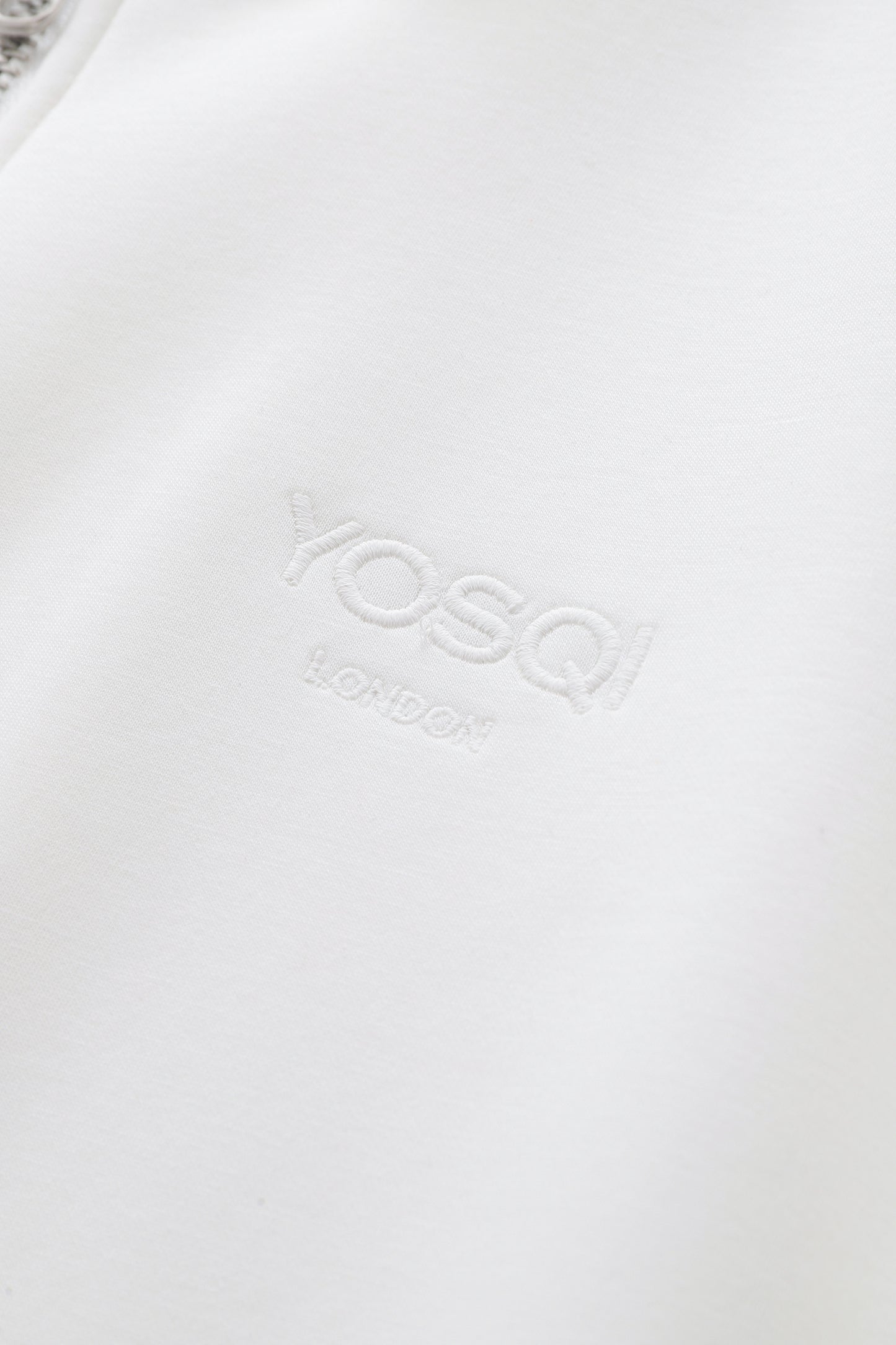 Yosqi London Zipped Hoodie(White)