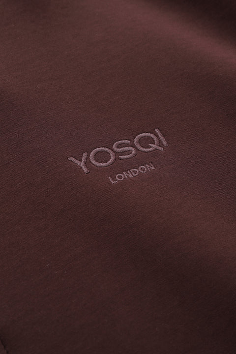 Yosqi London Zipped Hoodie(Brown)