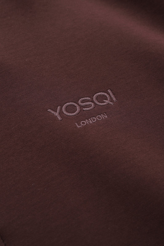 Yosqi London Zipped Hoodie(Brown)