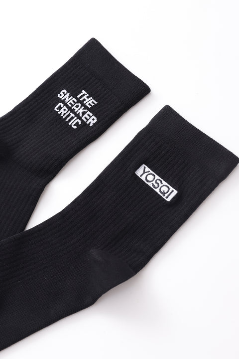 Yosqi X The Sneaker Critic Socks (Black) (3 Pack)
