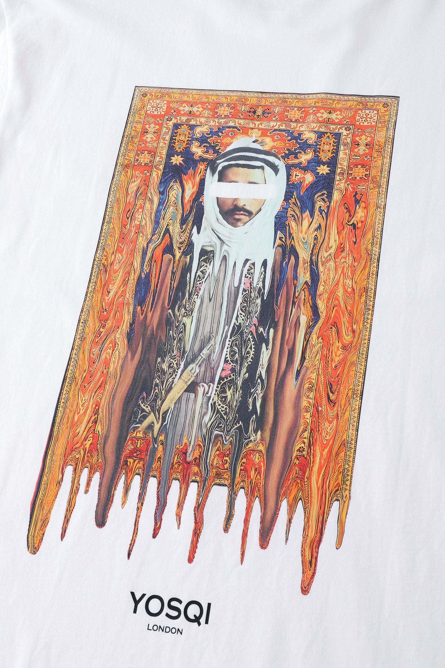 Yosqi Orange Melting Carpet Black tee