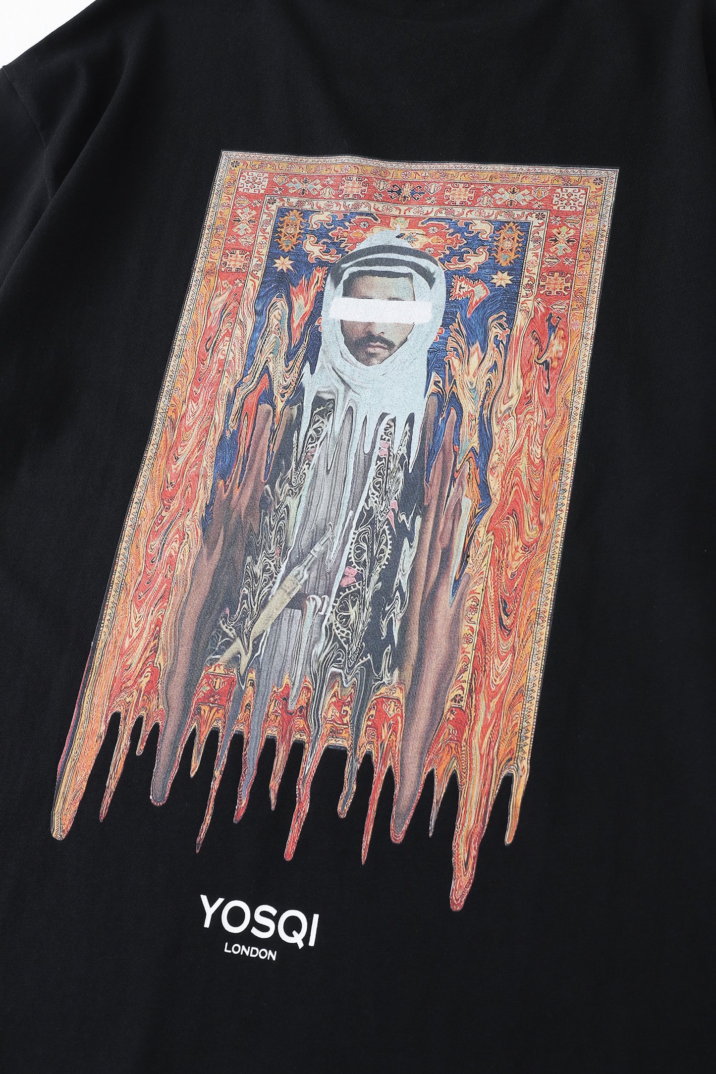 Yosqi Orange Melting Carpet Black tee