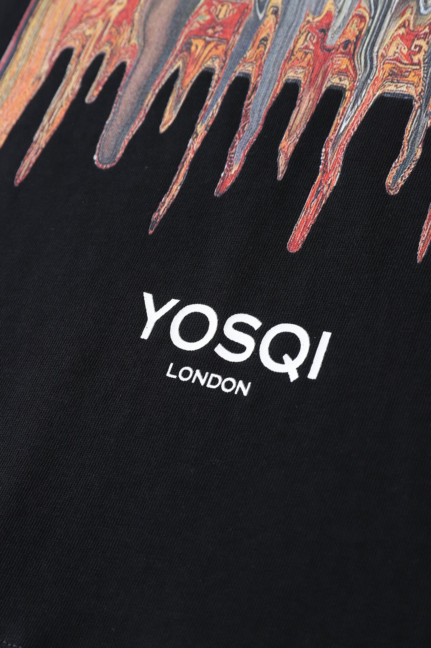 Yosqi Orange Melting Carpet Black tee