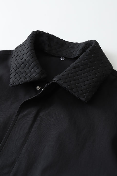 Woven Collar Jacket