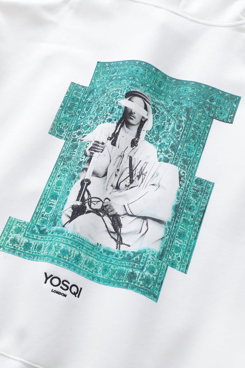 YOSQI Oversized  Hoodie- Arabian Art Collection Green