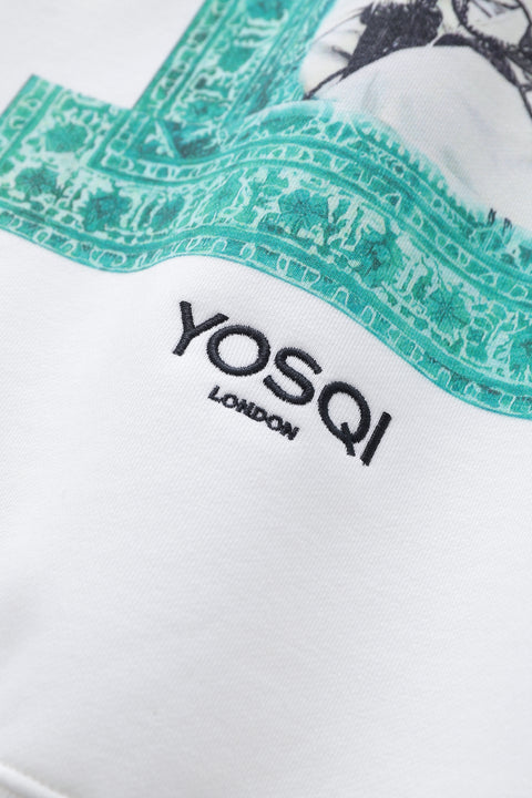 YOSQI Oversized  Hoodie- Arabian Art Collection Green