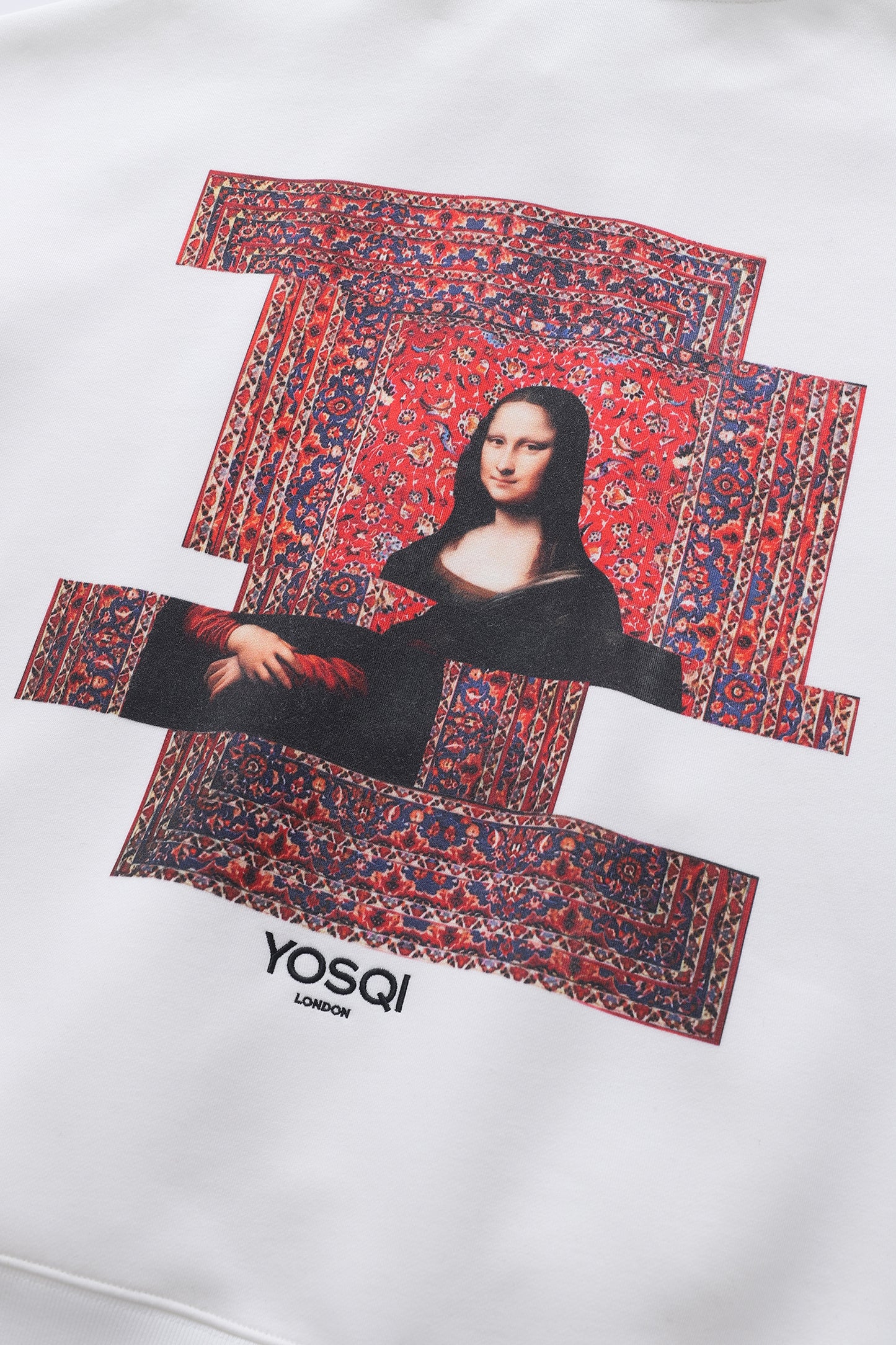 Yosqi Mona Lisa Oversized  Hoodie- White