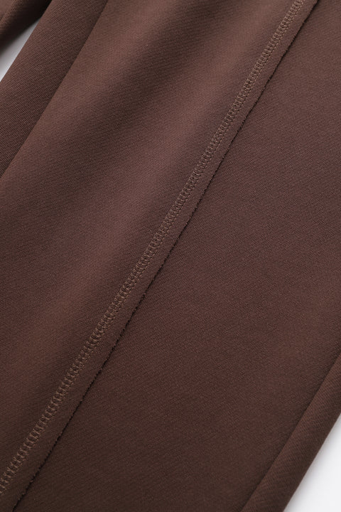 Brown Contrast Stitch Joggers