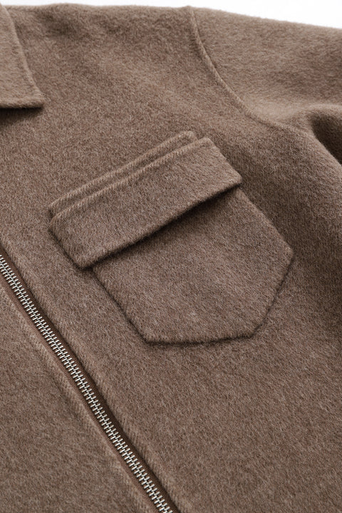 Beige Wool Pocket Jacket