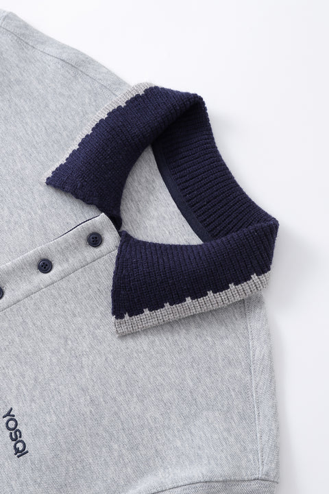Knitted Collar Polo Tee