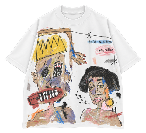 Based on a True Imagination hand-painted tee
